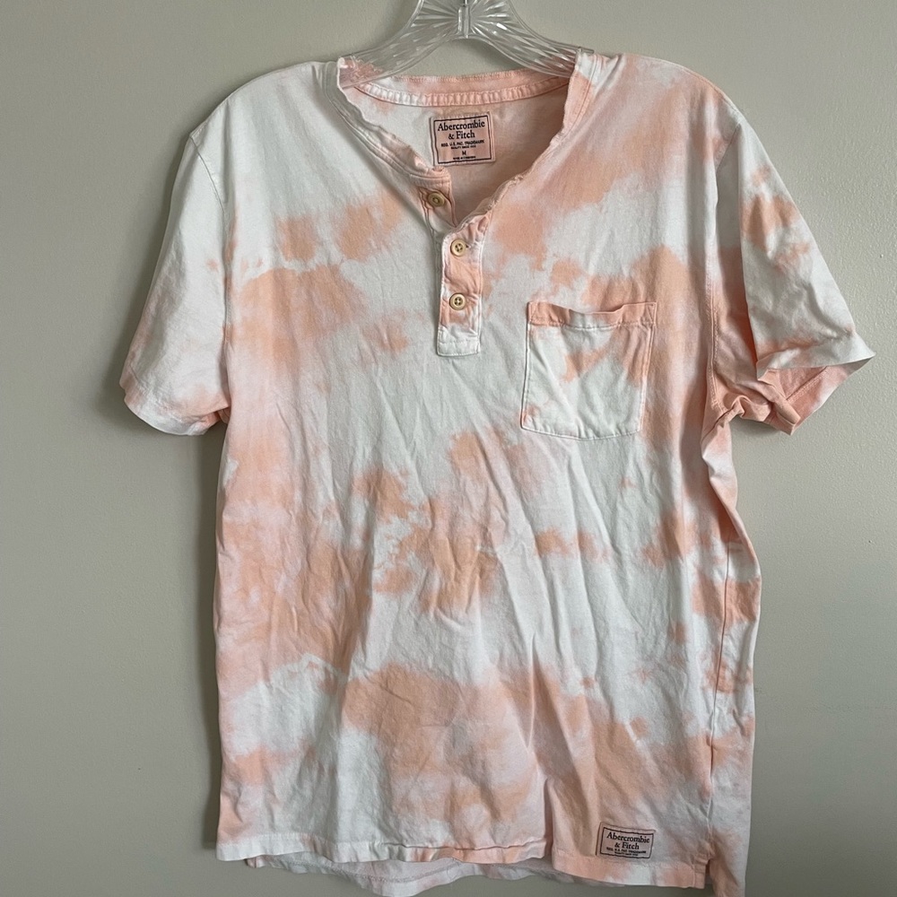 Abercrombie Men's Tie-Dye Henley Shirt